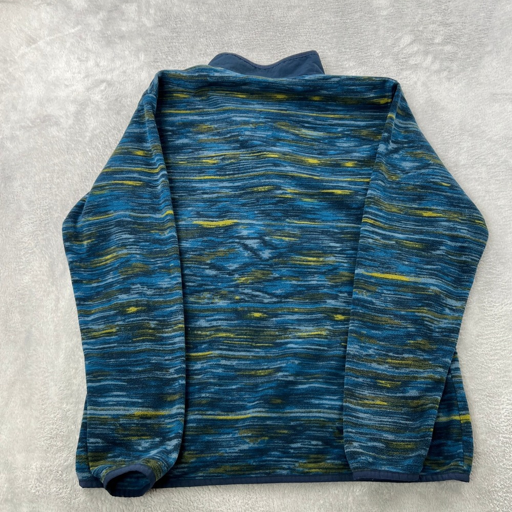 Mountain Hardwear Space Dye Fleece Pullover Large Blue Men Hiking Snap T - Picture 11 of 12